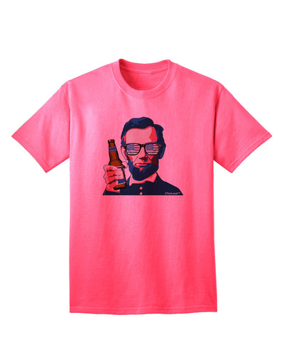 Abraham Drinkoln: Premium Adult T-Shirt for the Modern Connoisseur-Mens T-shirts-TooLoud-Neon-Pink-Small-Davson Sales