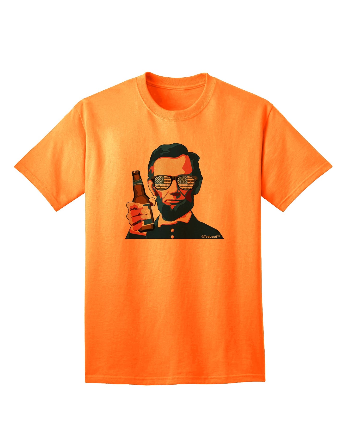 Abraham Drinkoln: Premium Adult T-Shirt for the Modern Connoisseur-Mens T-shirts-TooLoud-Neon-Orange-Small-Davson Sales