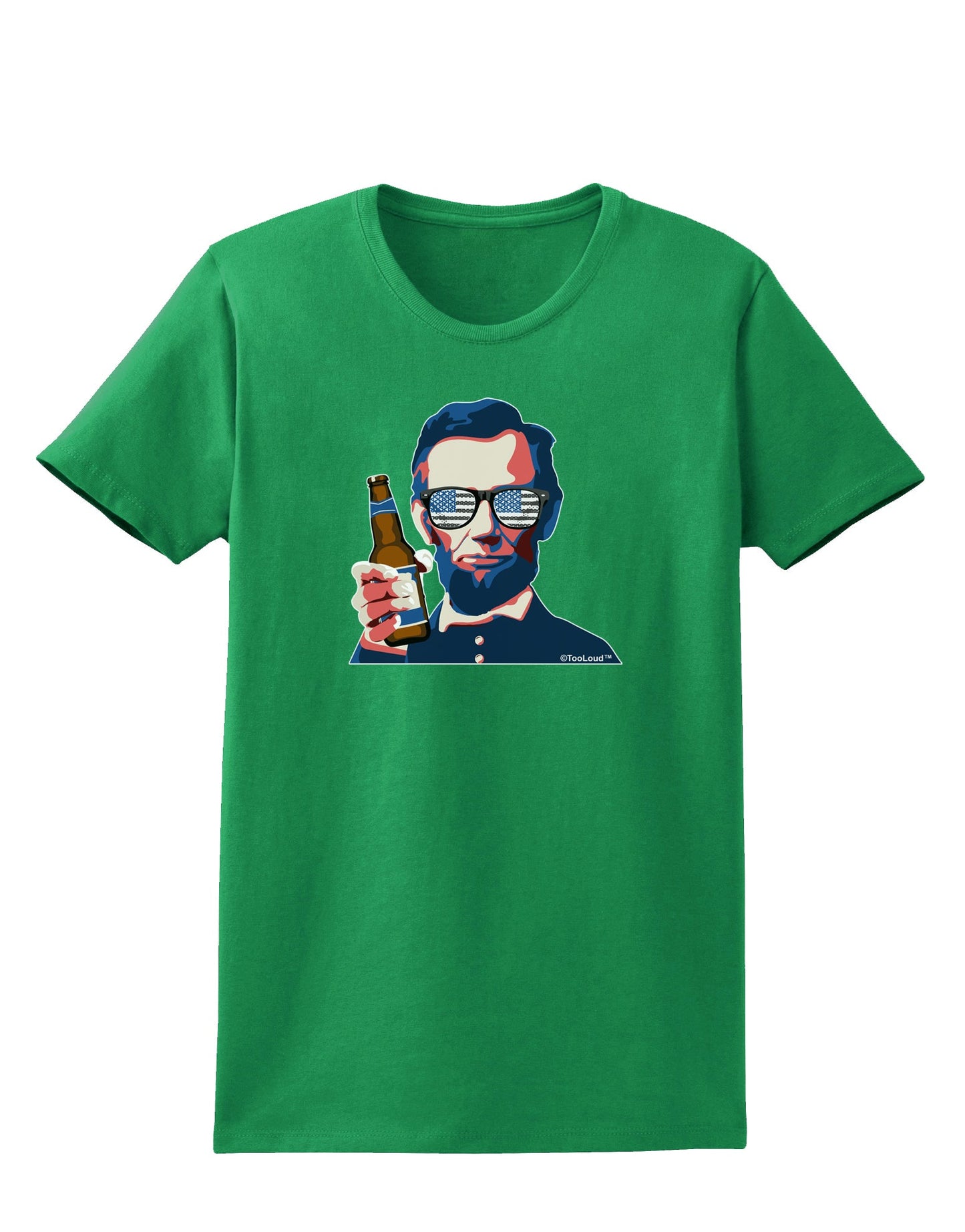 Abraham Drinkoln Womens Dark T-Shirt-TooLoud-Kelly-Green-X-Small-Davson Sales