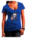 Abraham Drinkoln Womens V-Neck Dark T-Shirt-Womens V-Neck T-Shirts-TooLoud-Royal-Blue-Juniors Fitted Small-Davson Sales