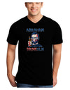 Abraham Drinkoln with Text Adult Dark V-Neck T-Shirt-TooLoud-Black-Small-Davson Sales