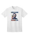 Abraham Drinkoln with Text - Premium Adult T-Shirt for Casual Wear-Mens T-shirts-TooLoud-White-Small-Davson Sales