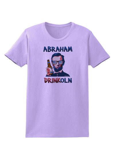 Abraham Drinkoln with Text Womens T-Shirt-Womens T-Shirt-TooLoud-Lavender-X-Small-Davson Sales