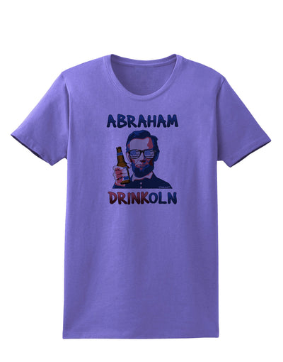 Abraham Drinkoln with Text Womens T-Shirt-Womens T-Shirt-TooLoud-Violet-X-Small-Davson Sales