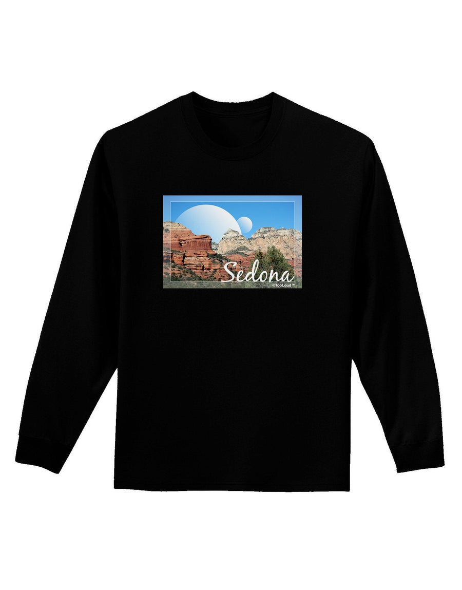 Abstract Sedona Adult Long Sleeve Dark T-Shirt-TooLoud-Black-XX-Large-Davson Sales