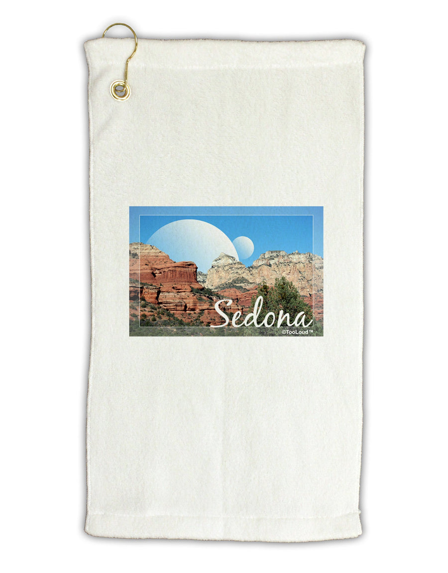 Abstract Sedona Micro Terry Gromet Golf Towel 11&#x22;x19-Golf Towel-TooLoud-White-Davson Sales
