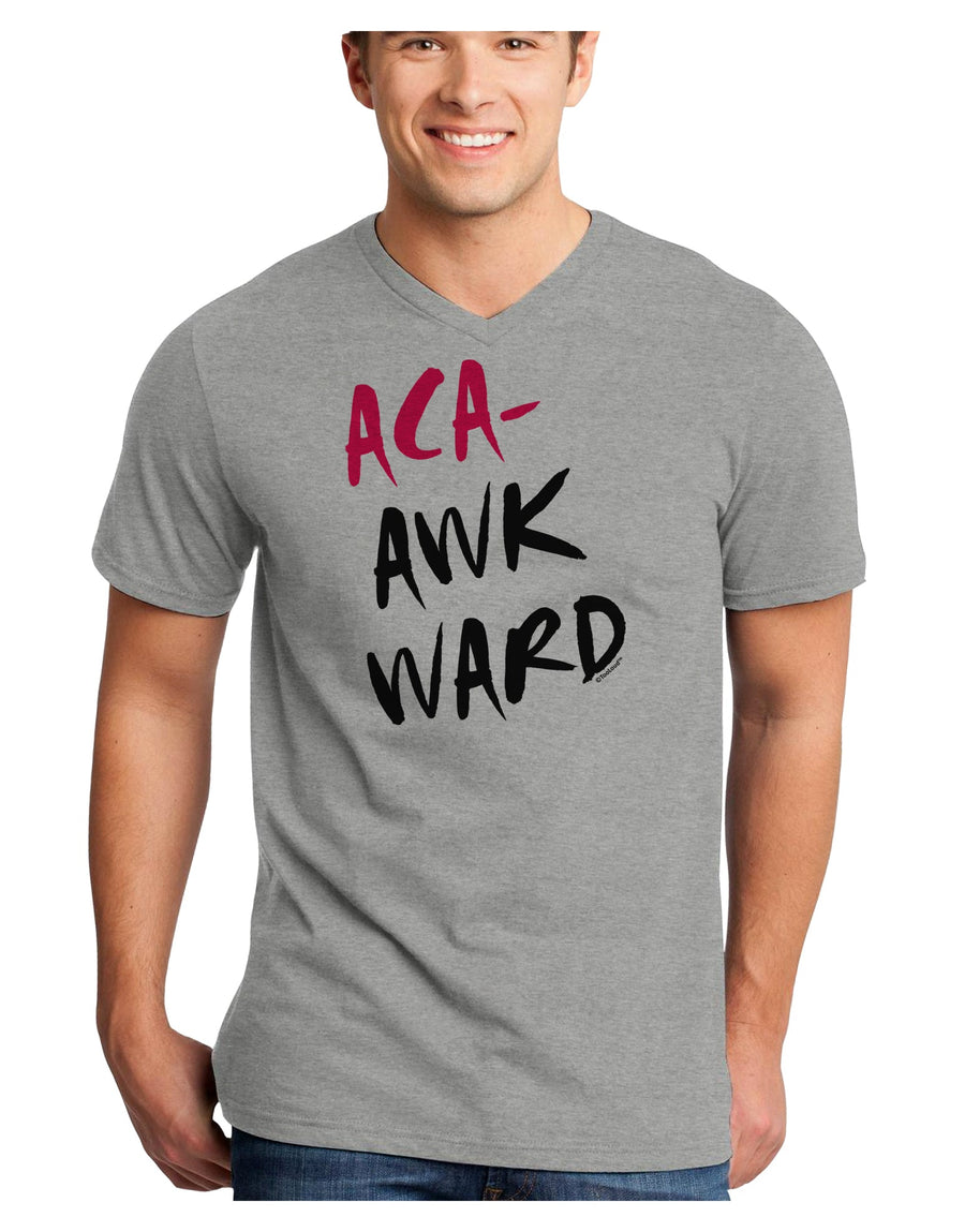 Aca-Awkward Adult V-Neck T-shirt-Mens V-Neck T-Shirt-TooLoud-White-Small-Davson Sales