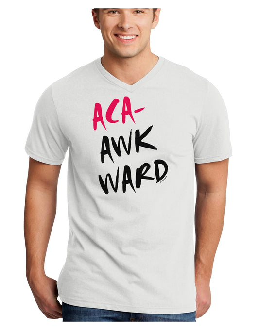 Aca-Awkward Adult V-Neck T-shirt-Mens V-Neck T-Shirt-TooLoud-White-Small-Davson Sales