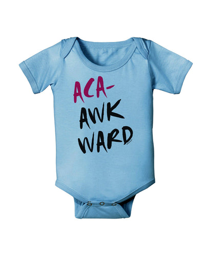 Aca-Awkward Baby Romper Bodysuit-Baby Romper-TooLoud-Light-Blue-06-Months-Davson Sales