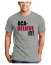 Aca Believe It Adult V-Neck T-shirt-Mens V-Neck T-Shirt-TooLoud-HeatherGray-Small-Davson Sales