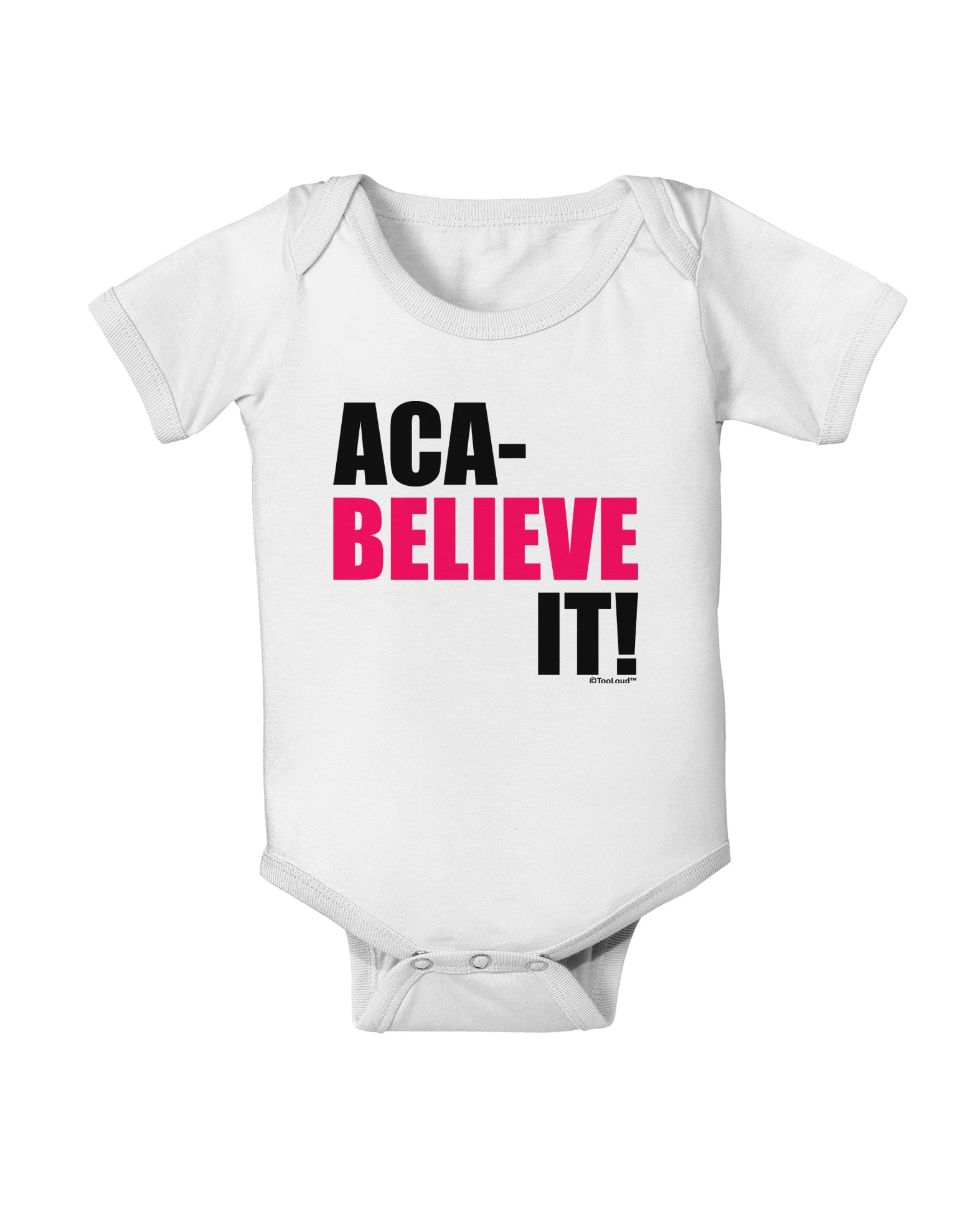 Aca Believe It Baby Romper Bodysuit-Baby Romper-TooLoud-White-06-Months-Davson Sales