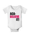 Aca Believe It Baby Romper Bodysuit-Baby Romper-TooLoud-White-06-Months-Davson Sales
