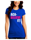 Aca Believe It Juniors Crew Dark T-Shirt-T-Shirts Juniors Tops-TooLoud-Royal-Blue-Juniors Fitted Small-Davson Sales