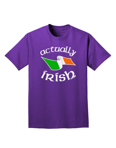 Actually Irish Adult Dark T-Shirt-Mens T-Shirt-TooLoud-Purple-Small-Davson Sales