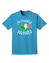 Actually Irish Adult Dark T-Shirt-Mens T-Shirt-TooLoud-Turquoise-Small-Davson Sales