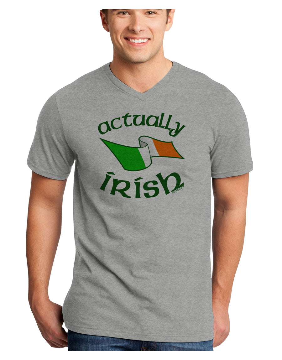 Actually Irish Adult V-Neck T-shirt-Mens V-Neck T-Shirt-TooLoud-White-Small-Davson Sales