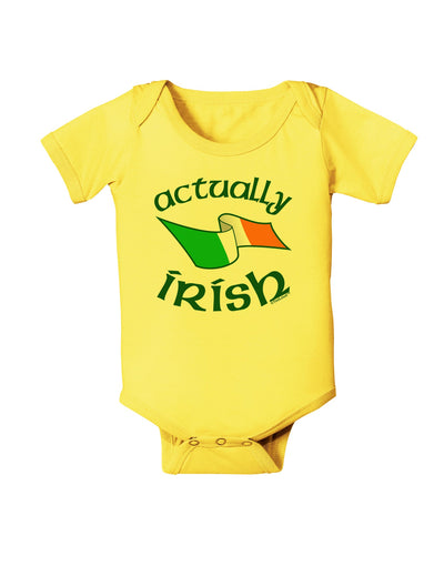 Actually Irish Baby Romper Bodysuit-Baby Romper-TooLoud-Yellow-06-Months-Davson Sales