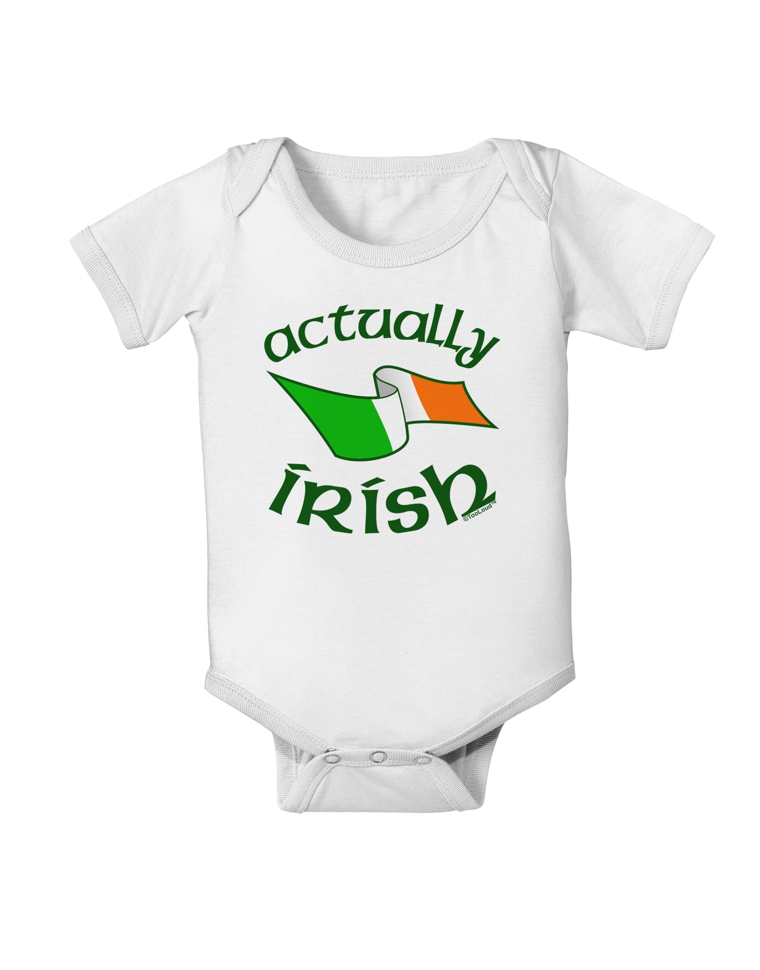 Actually Irish Baby Romper Bodysuit-Baby Romper-TooLoud-White-06-Months-Davson Sales