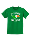 Actually Irish Childrens Dark T-Shirt-Childrens T-Shirt-TooLoud-Kelly-Green-X-Small-Davson Sales