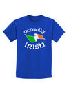 Actually Irish Childrens Dark T-Shirt-Childrens T-Shirt-TooLoud-Royal-Blue-X-Small-Davson Sales