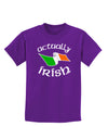 Actually Irish Childrens Dark T-Shirt-Childrens T-Shirt-TooLoud-Purple-X-Small-Davson Sales