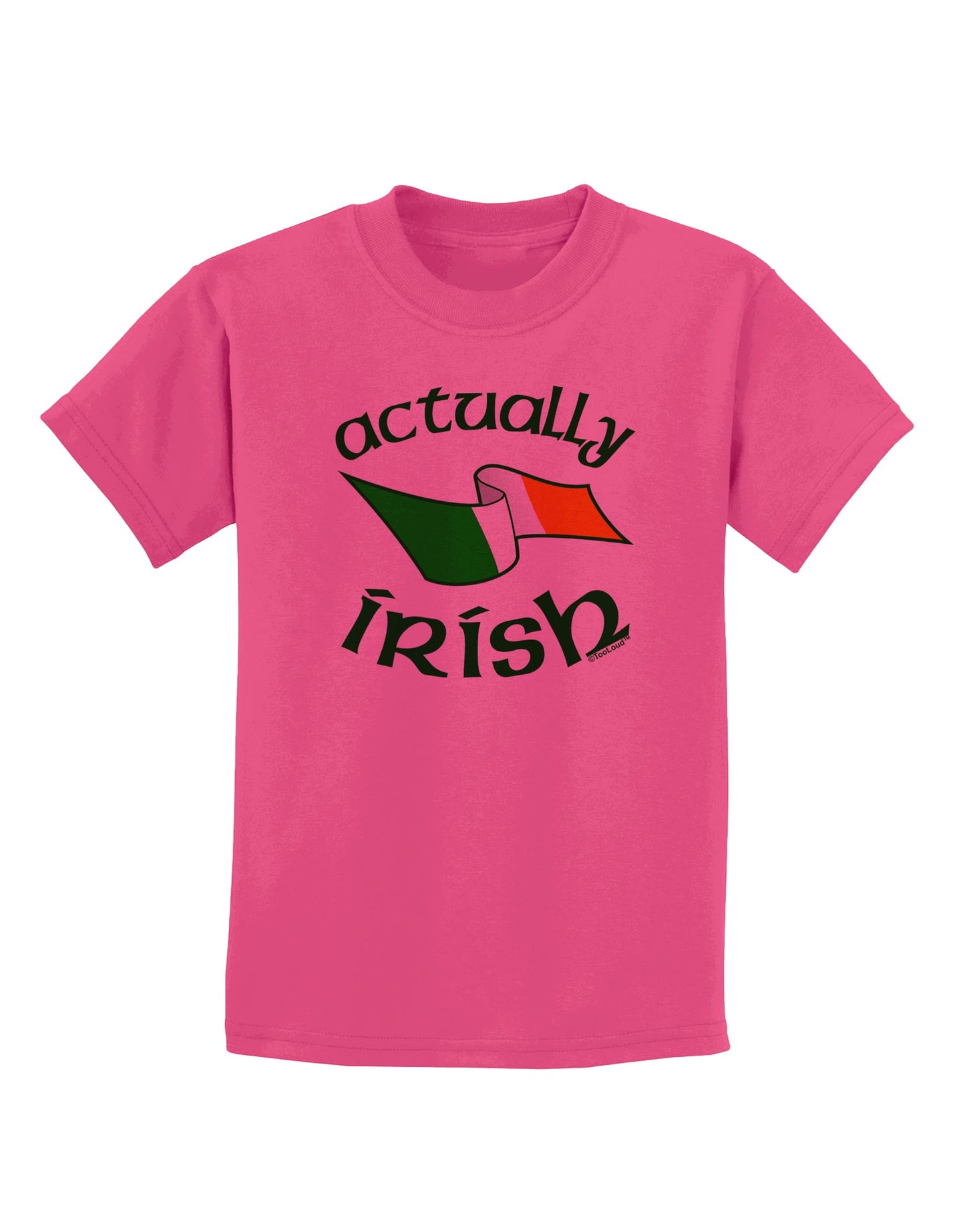 Actually Irish Childrens T-Shirt-Childrens T-Shirt-TooLoud-Sangria-X-Small-Davson Sales