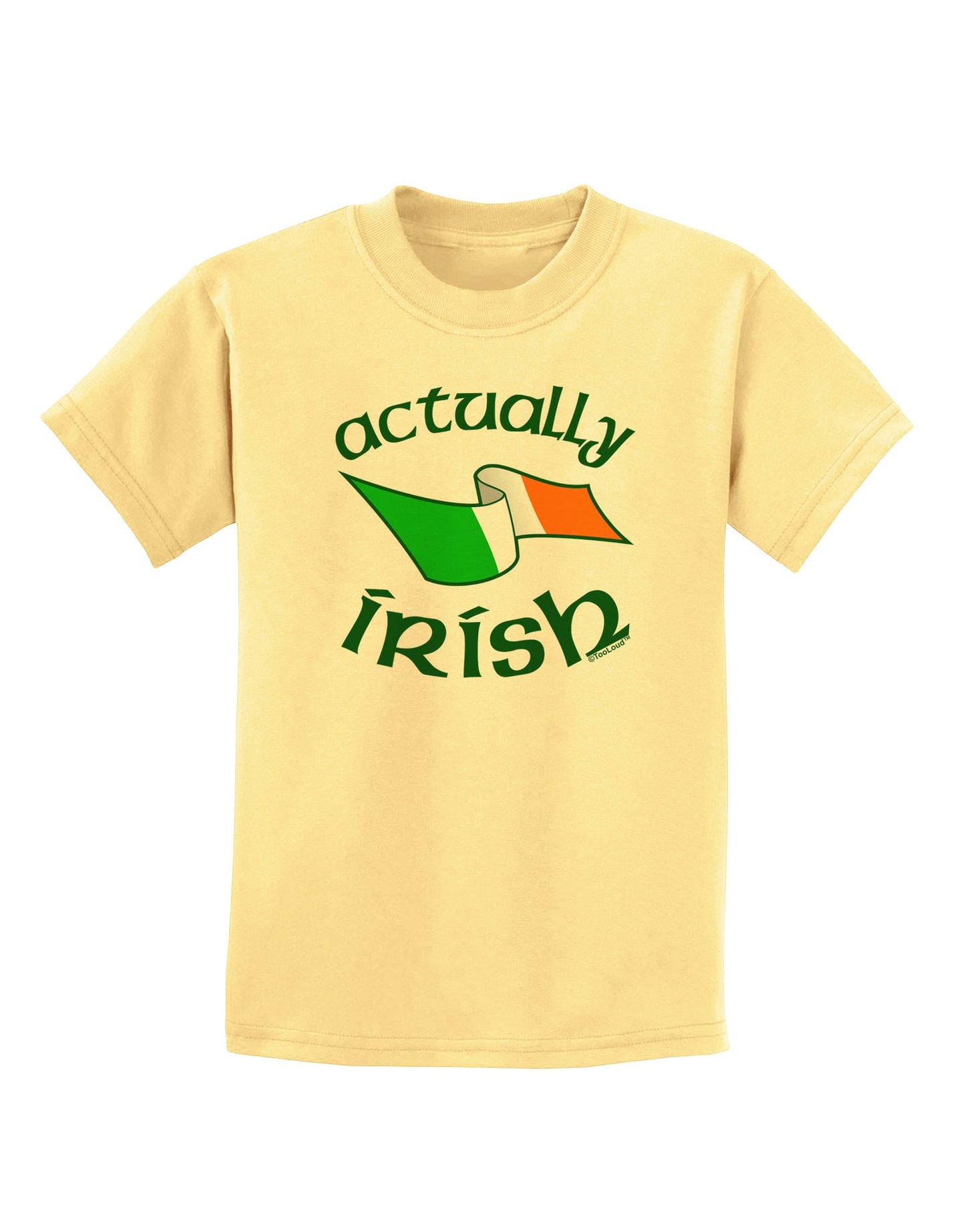 Actually Irish Childrens T-Shirt-Childrens T-Shirt-TooLoud-Daffodil-Yellow-X-Small-Davson Sales