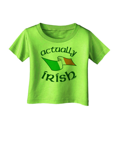 Actually Irish Infant T-Shirt-Infant T-Shirt-TooLoud-Lime-Green-06-Months-Davson Sales