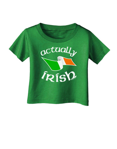 Actually Irish Infant T-Shirt Dark-Infant T-Shirt-TooLoud-Clover-Green-06-Months-Davson Sales