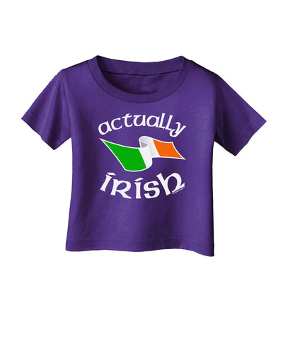 Actually Irish Infant T-Shirt Dark-Infant T-Shirt-TooLoud-Purple-06-Months-Davson Sales