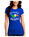 Actually Irish Juniors Petite Crew Dark T-Shirt-T-Shirts Juniors Tops-TooLoud-Royal-Blue-Juniors Fitted Small-Davson Sales