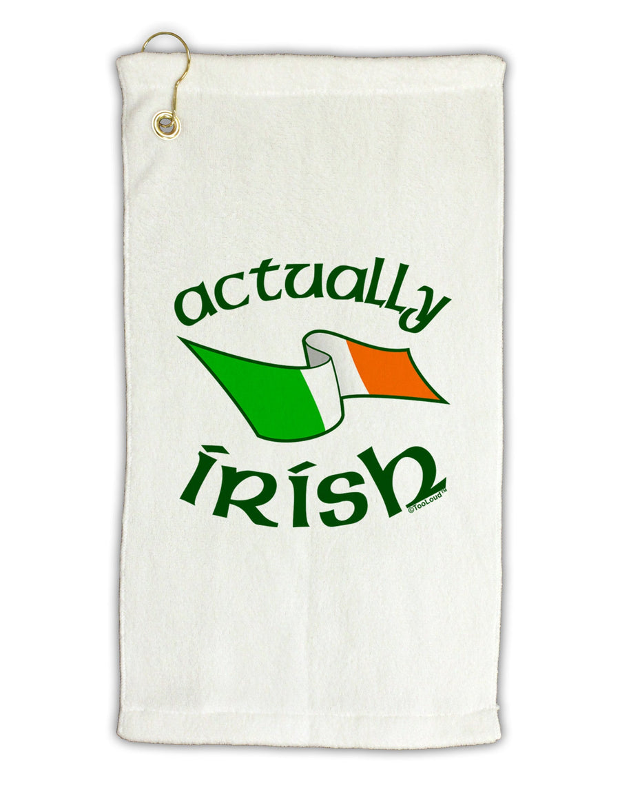 Actually Irish Micro Terry Gromet Golf Towel 16 x 25 inch-Golf Towel-TooLoud-White-Davson Sales