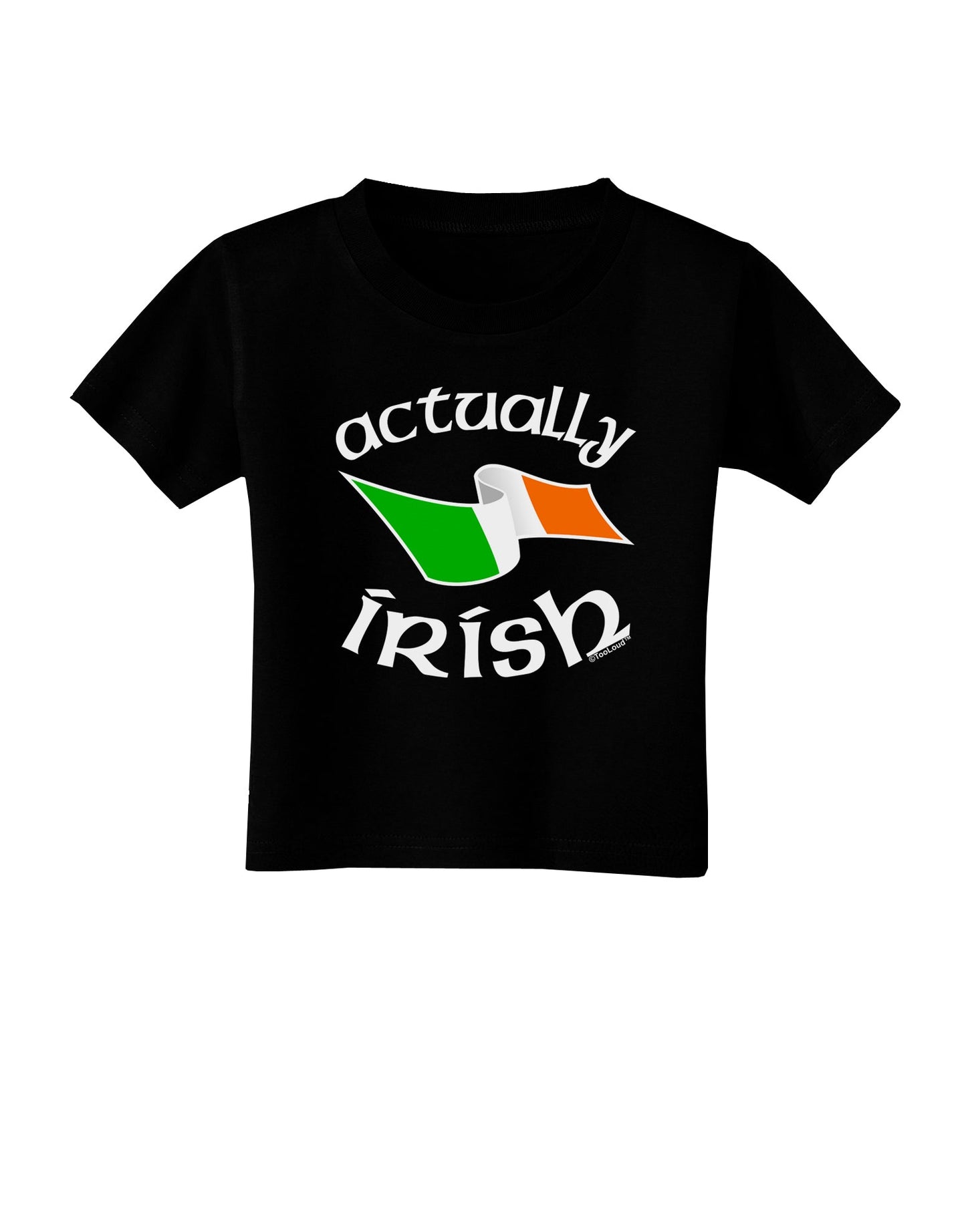 Actually Irish Toddler T-Shirt Dark-Toddler T-Shirt-TooLoud-Black-2T-Davson Sales