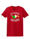 Actually Irish Womens Dark T-Shirt-TooLoud-Red-X-Small-Davson Sales