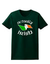 Actually Irish Womens Dark T-Shirt-TooLoud-Forest-Green-Small-Davson Sales