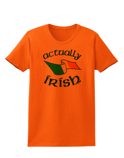 Actually Irish Womens T-Shirt-Womens T-Shirt-TooLoud-Orange-X-Small-Davson Sales