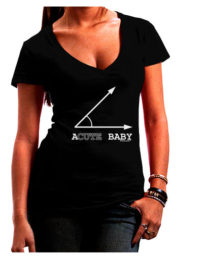 Acute Baby Womens V-Neck Dark T-Shirt-Womens V-Neck T-Shirts-TooLoud-Black-Juniors Fitted Small-Davson Sales