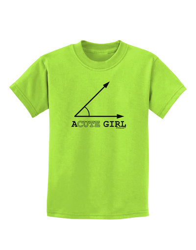 Acute Girl Childrens T-Shirt-Childrens T-Shirt-TooLoud-Lime-Green-X-Small-Davson Sales