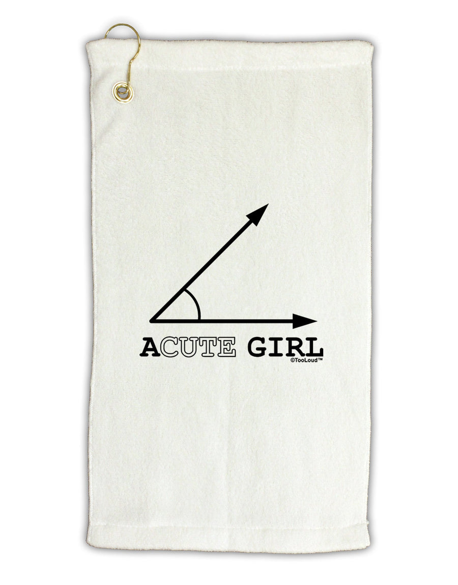 Acute Girl Micro Terry Gromet Golf Towel 11&#x22;x19-Golf Towel-TooLoud-White-Davson Sales