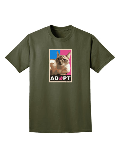 Adopt Cute Kitty Cat Adoption Adult Dark T-Shirt-Mens T-Shirt-TooLoud-Military-Green-Small-Davson Sales