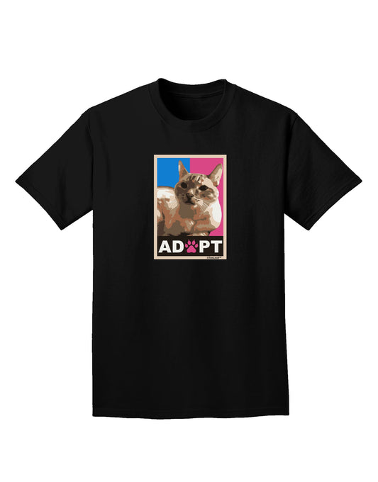 Adopt Cute Kitty Cat Adoption Adult Dark T-Shirt-Mens T-Shirt-TooLoud-Black-Small-Davson Sales
