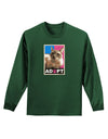 Adopt Cute Kitty Cat Adoption Adult Long Sleeve Dark T-Shirt-TooLoud-Dark-Green-Small-Davson Sales