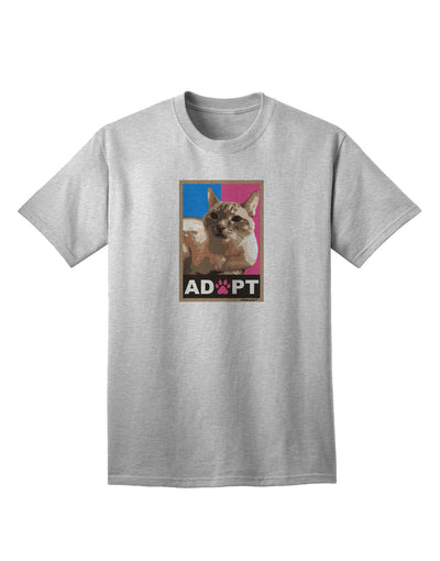 Adopt Cute Kitty Cat Adoption Adult T-Shirt-unisex t-shirt-TooLoud-AshGray-Small-Davson Sales