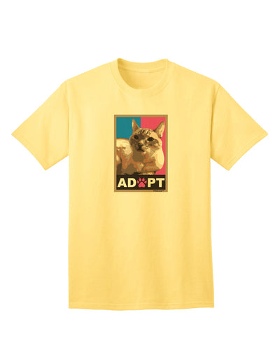 Adopt Cute Kitty Cat Adoption Adult T-Shirt-unisex t-shirt-TooLoud-Yellow-Small-Davson Sales