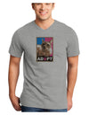 Adopt Cute Kitty Cat Adoption Adult V-Neck T-shirt-Mens V-Neck T-Shirt-TooLoud-HeatherGray-Small-Davson Sales