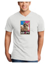 Adopt Cute Kitty Cat Adoption Adult V-Neck T-shirt-Mens V-Neck T-Shirt-TooLoud-White-Small-Davson Sales