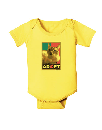 Adopt Cute Kitty Cat Adoption Baby Romper Bodysuit-Baby Romper-TooLoud-Yellow-06-Months-Davson Sales