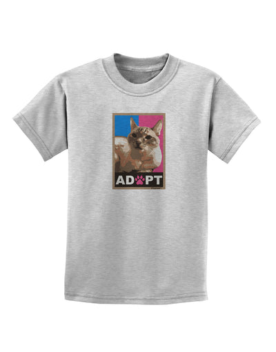 Adopt Cute Kitty Cat Adoption Childrens T-Shirt-Childrens T-Shirt-TooLoud-AshGray-X-Small-Davson Sales