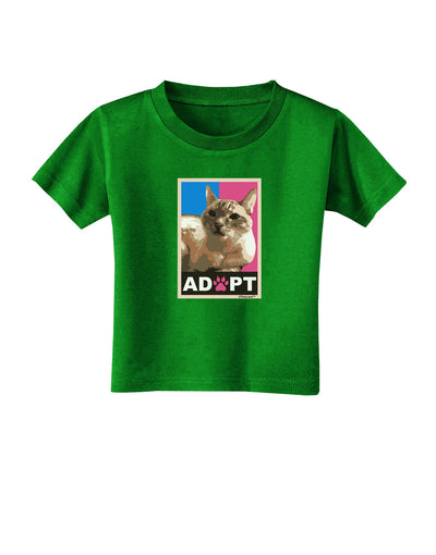 Adopt Cute Kitty Cat Adoption Toddler T-Shirt Dark-Toddler T-Shirt-TooLoud-Clover-Green-2T-Davson Sales