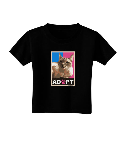 Adopt Cute Kitty Cat Adoption Toddler T-Shirt Dark-Toddler T-Shirt-TooLoud-Black-2T-Davson Sales